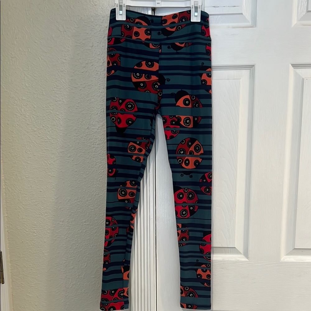 Women’s lady bug Leggings - Blue and Red